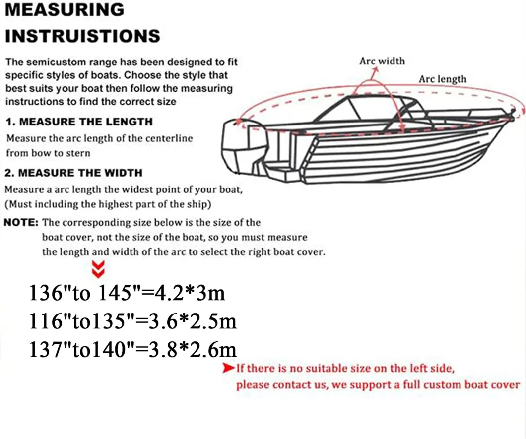 3 Seater Motorboat Cover 600d Tear-Resistant Oxford Cloth Waterproof Boat Cover with Drawstring for Boat Mooring Use