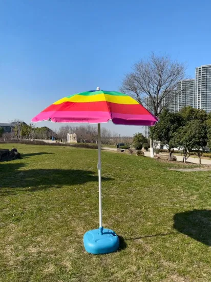 Guarda-chuva de praia à prova de vento multicolorido de 2,0 m